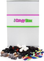 Snoep drop mix pakket & Snoepgoed doos - The Candy Box - Drop Down- 0,5Kg Uitdeel en verjaardag cadeau doos voor vrouwen, mannen en kinderen met: Gesuikerde drop mix, Pepermuntbal,