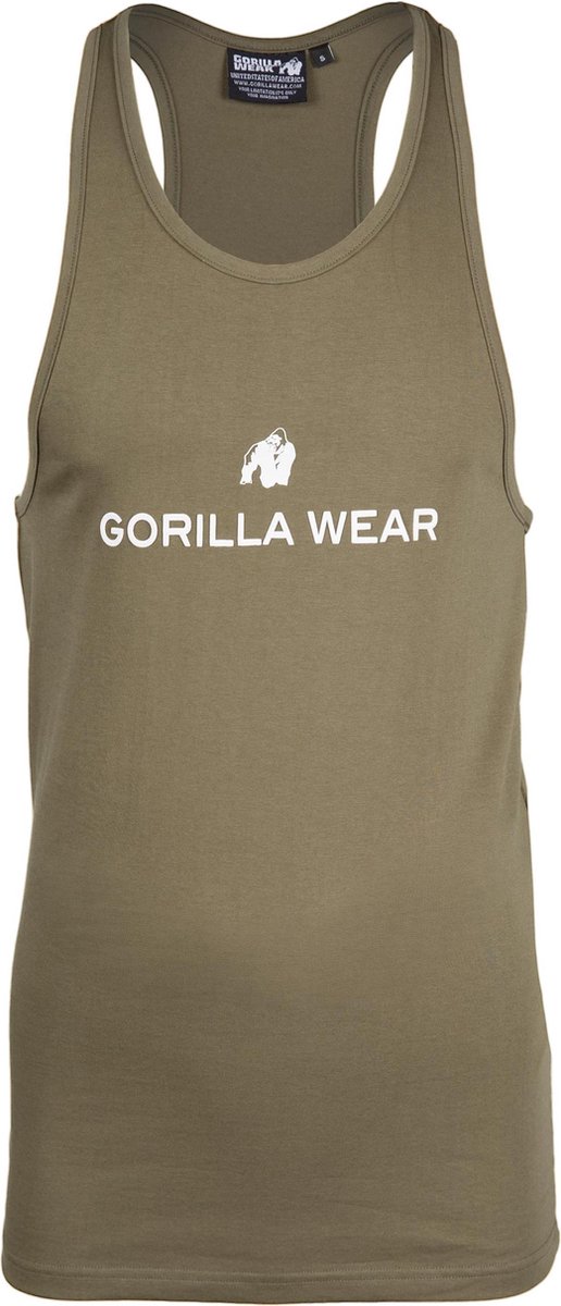 Gorilla Wear Carter Stretch Tank Top - Legergroen - 4XL