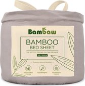 Bamboe Hoeslaken | 2-Persoons Eco Hoeslaken 160cm bij 200cm | Grijs | Luxe Bamboe Beddengoed | Hypoallergeen Hoeslaken | Puur Bamboe Viscose Rayon Hoeslaken | Ultra-ademende Stof |