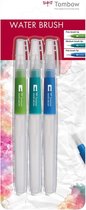 Water Brush Penselenset - Fine, Medium, Flat - Tombow - 3 stuks