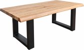 Woodcraft Fabrio Eikenhouten Salontafel Edgy U-poten 110x70