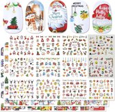 3 grote vellen nagelstickers kerst (36 ontwerpen)