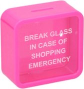 spaarpot Emergency 11 x 10,5 cm roze