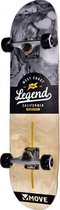 skateboard Legend 79 x 20 cm Abec 7 zwart/grijs