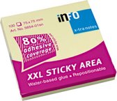 post-its X-tra 7,5 cm papier geel 100 stuks