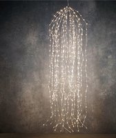 Luca Lighting Waterval Kerstverlichting met Klassiek Witte LED Lampjes - L200 cm - Zilver