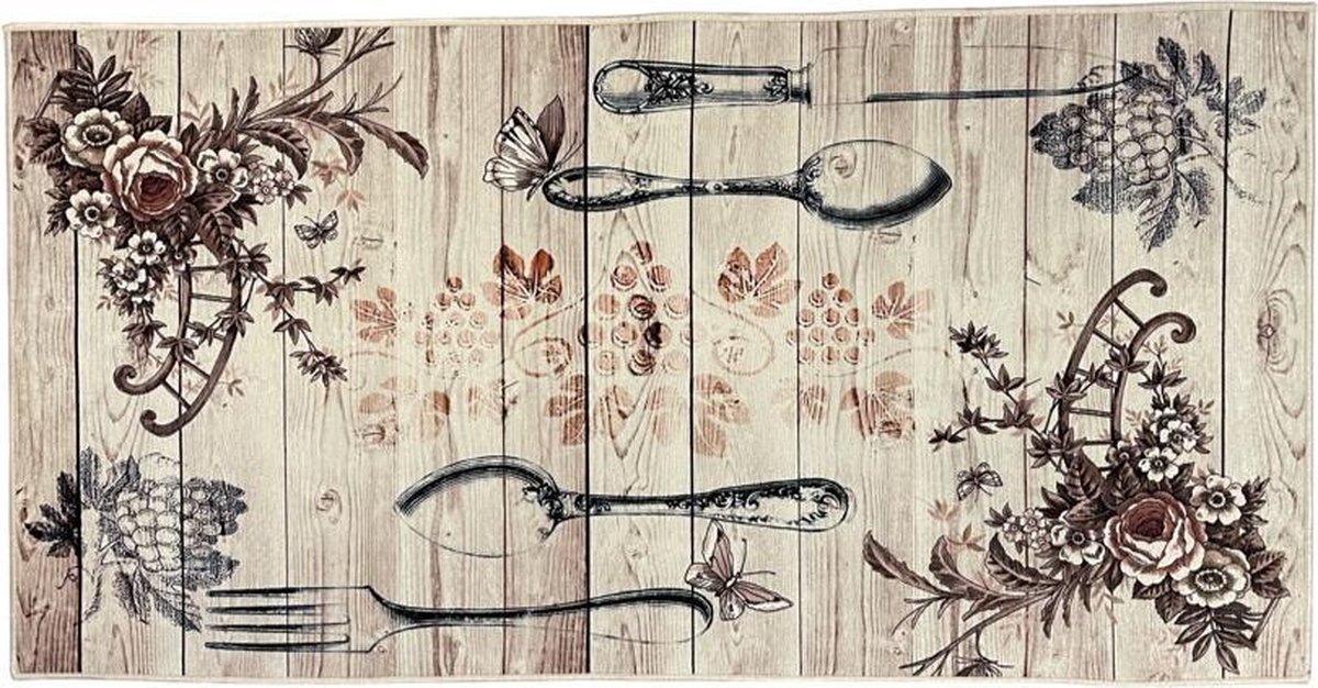 MOMO Rugs - Loper - Diner - 60x190 cm - vloerkleed - laagpolig tapijt - Design, Modern - Kitchen Masters – Keukenloper