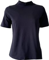 MOOI! Company - Dames T-shirt - MAARTJE - Turtleneck - Losse pasvorm - kleur Navy- M