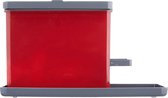Salect gootsteenorganizer, kunststof ABS, rood/grijs, 24 x 13 x 14 cm