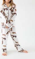 Katoen-Satijn Kinderpyjama Luipaard Design Maat 3 / 7-8 Jaar