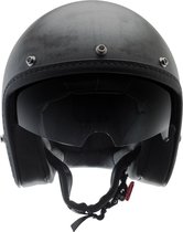 CMS VINTAGE SV - Scratched Black - Jethelm -  Jethelm - Motorhelm - scooterhelm - brommerhelm - scooter helm - motor helm - brommer helm