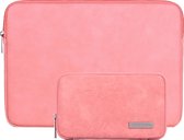 Laptop Sleeve 14 inch Roze + Accessoires Etui | Oud (Koraal-) roze