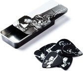 Jimi Hendrix Silver Portrait opbergblikje met plectrums heavy