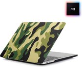 Laptophoes - Geschikt voor MacBook Pro M1 Hoes Case - 13 inch - A2338 (2020) - Legerprint