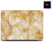 MacBook Pro 13 Inch M1 Case - Hardcover Hardcase Shock Proof Hoes A2338 Cover - Marble Gold Extra