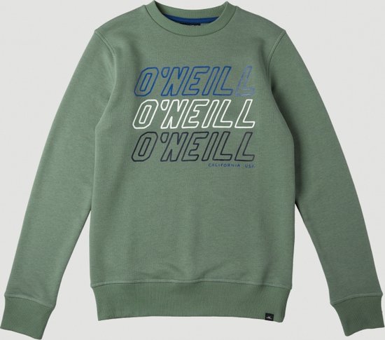 O'Neill Sweatshirts Boys All Year Crew Sweatshirt Agave Green 140 - Agave Green 70% Cotton, 30% Recycled Polyester