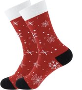 Kerstsokken | leuke kerstsokken voor dames/mannen | vrolijke rode kerstsokken | 123cadeaushop kerst sokken