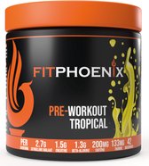 FitPhoenix® - Pre workout - Met Cafeïne - Voor Mannen en Vrouwen - 27 Servings - 300Gram - Tropical