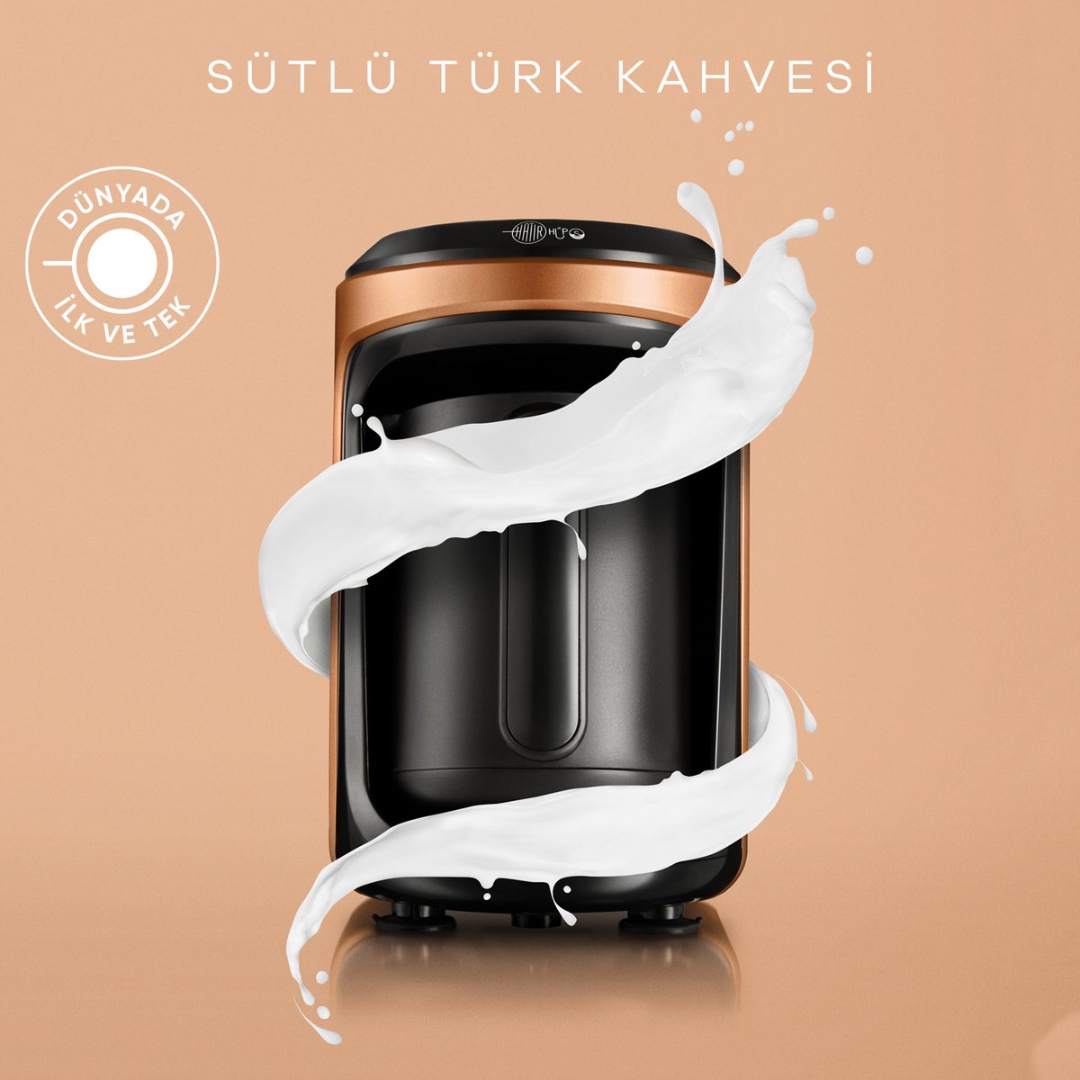 KARACA Hatır Hüps Melk Turks Koffiezetapparaat Antraciet Bronze