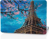 CoverMore MacBook Pro 13 Inch 2020 Case - Hardcover Hardcase Shock Proof Hoes A2251/A2289 Cover - Eiffeltower Flower