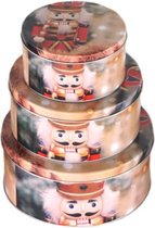 Pot à biscuits de Noël - lot de 3 tailles - motif soldat de plomb