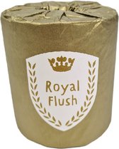 Feestelijke toiletrol "Royal Flush" - Goud - Papier