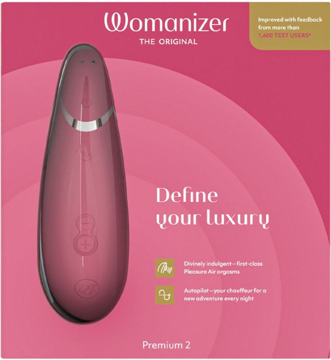 Womanizer - Vibromasseur à pression d'air Premium 2 - Rose - 9 positions -  Etanche -... | bol