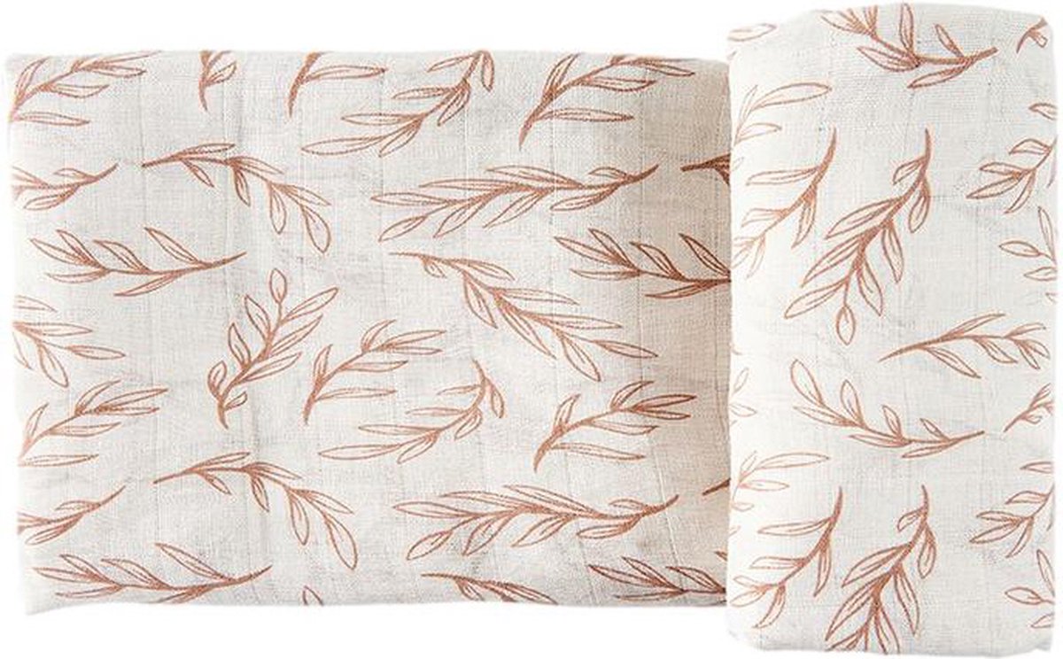 Goedkoopste HappyBear | Swaddle Hydrofiele Doek - Twiggy | Extra groot - 120cm | Inbakerdoek | 100 zachte tweelaags katoenen mousseline