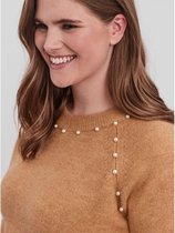 VERO MODA Newpeppypearl LS O-Neck Blouse BRUIN S