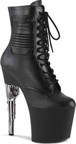 Pleaser Plateau Laarzen, Paaldans schoenen -42 Shoes- BONDGIRL-1020PK Paaldans schoenen Zwart