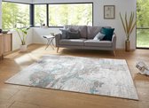 Modern vloerkleed Dayron - zilver/turquoise 80x150 cm