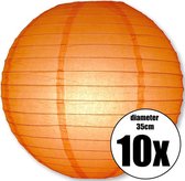 10 oranje lampionnen met een diameter van 35cm