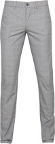 Suitable - Chino Sartre Ruit Camel - Slim-fit - Chino Heren maat 48