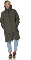 Leeds puffer wintercoat recycled polyester olive green-L