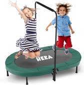 Kindertrampoline - Opvouwbare oefenrebounder voor ouders - met verstelbaar handvat - 5 niveaus verstelbaar - Hoogte: 37,8 inch, 40,9 inch