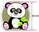Pandabeer decoratie sticker ±60 cm. grote muursticker.