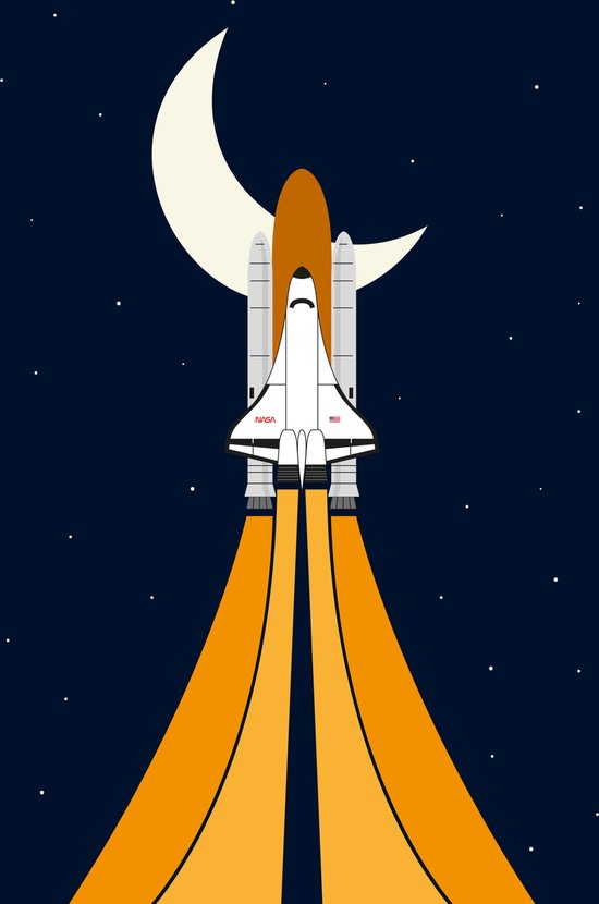 Space Shuttle in de ruimte | A3 poster