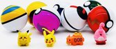 Pokemon Pokeball || 2 stuks pokeball- 4 stuks figuur stickers - 2 figuurtjes, 2 extra figuurtjes & 2 Random groot Pokemon stickers || pokemonbal || Ball