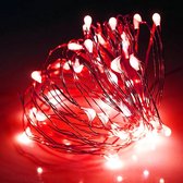 LED Lampjes Slinger Zonne-Energie - LED Lichtslinger Lichtslinger -30M met 300LED in Rood - String Light Kerstverlichting - Sfeerverlichting - Indoor/Outdoor Led Meerkleuren - Romantisch Lich
