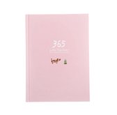 Notes Agenda– Jaarplanner– Notebook – 365 dagen dagboek – Roze