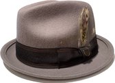 Brixton Gain Fedora - Grey/washed Black