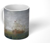 Mok - Naval Battle - Schilderij van Cornelis Claesz van Wieringen - 350 ML - Beker