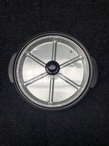 Partypan met 50 stuks aluminium 6 vaks schalen | BinnenØ38x(H)4cm | 1500Watt