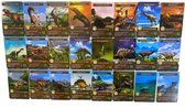 55 stuks dinosaurus informatie kaarten (Engels)