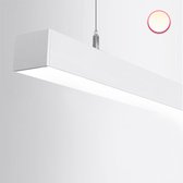 Hangende LED lichtbalk 60 cm - Koppelbaar - Voordeel pack 2 stuks  - Helder witte lichtkleur 4000K - Incl. Ophangset 1 meter - 18W - Linear