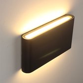 Wandlamp binnen en buiten - buitenlamp - muurlamp - dimbaar - design - industrieel - zwart - LED- 17,5x9x3cm