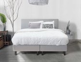 Zydante - Complete Boxspring Alpha Inclusief Geïntegreerde Topper & Matras Ca. 20cm - 180x200 - Grijs