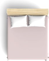 Hoeslaken premium - katoensatijn - roze - zacht roze - 140x200 cm
