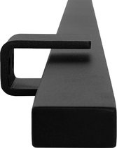 Trapleuning - Zwart - Plat - 200 cm - Gelakt staal - Zwart gepoedercoat