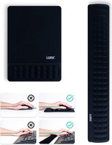 LURK® 2-in-1 muismat polssteun set voor Toetsenbord en Muis – Ergonomisch - Computer & Laptop – Antislip – Gaming - Memory Foam – Zwart